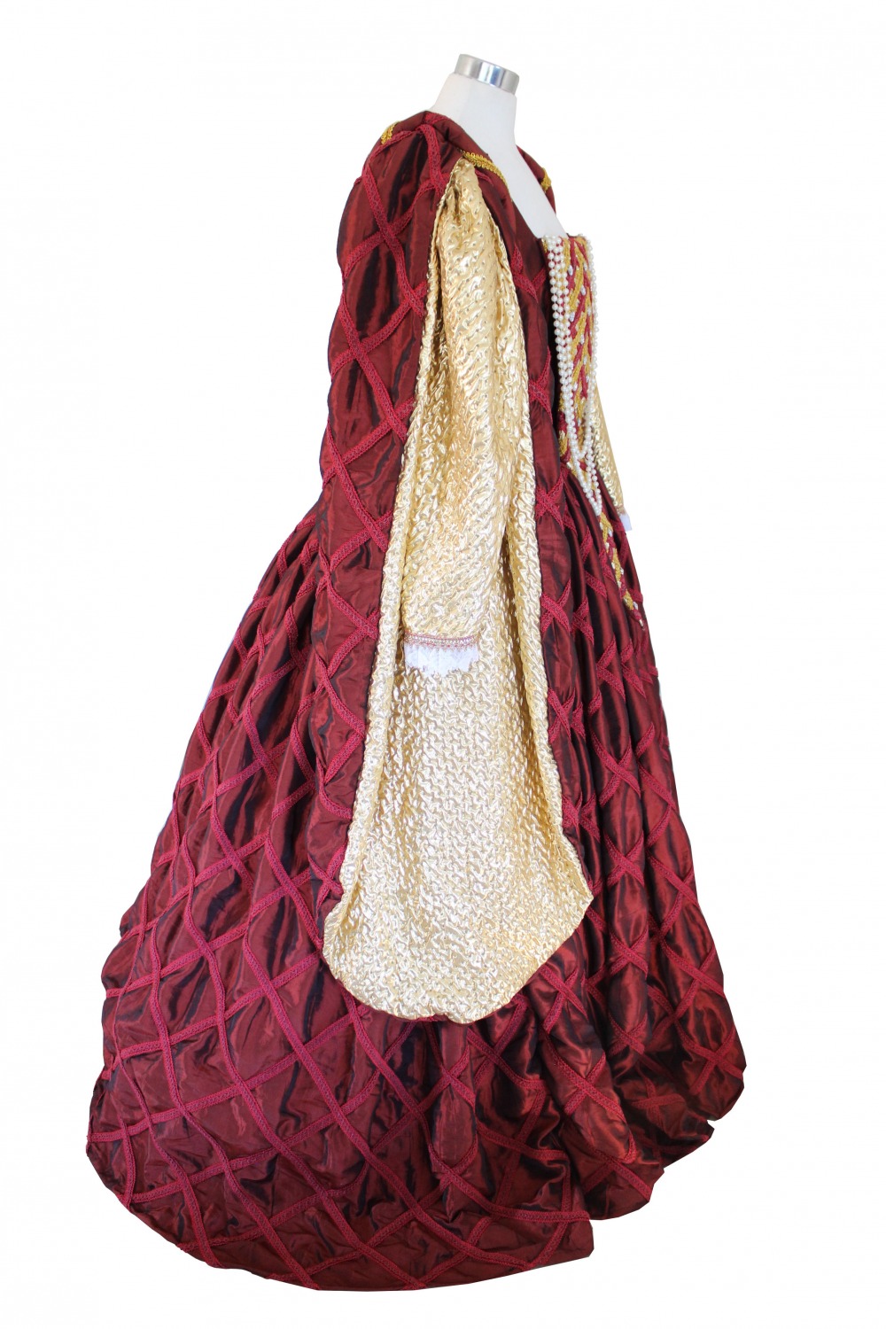 Ladies Deluxe Tudor Elizabethan Queen Elizabeth 1 Theatrical Costume Size 10 - 12 Image